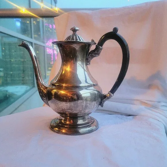 Viking Plate | Kitchen | Antique Coffee Pot Ep Brass Silver Viking